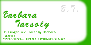 barbara tarsoly business card